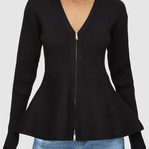 NWT ALIGNE Women’s Peplum Cardigan Sz L $185